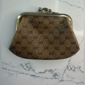 Authentic Gucci Monogram canvas Coin Purse - vintage